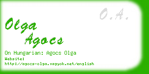 olga agocs business card